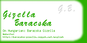 gizella baracska business card